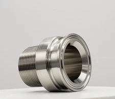 2" × 1.5" Tri-Clamp Sanitary × Male NPT Adapter (21MP) – SS304 Stainless Steel