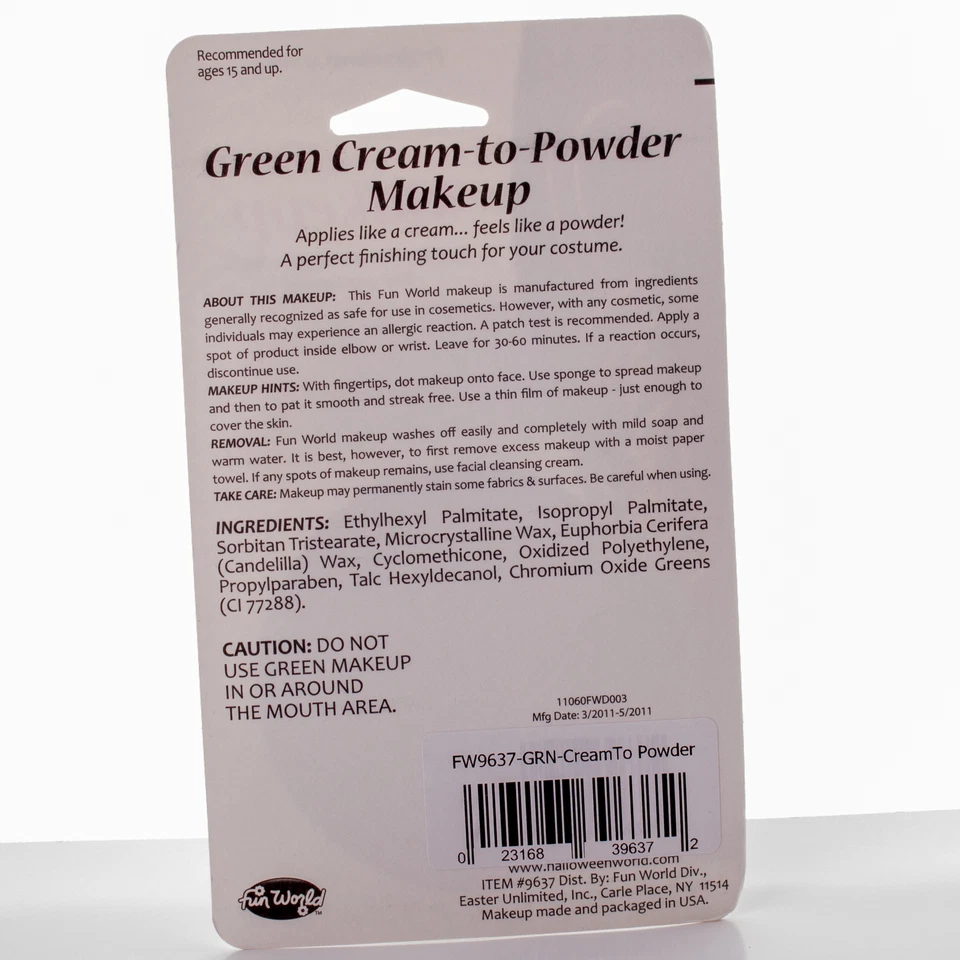 Fun World Halloween Character Cream-to-Powder 13g 2pc Frankenstein Cake Makeu... - Image 2 of 2