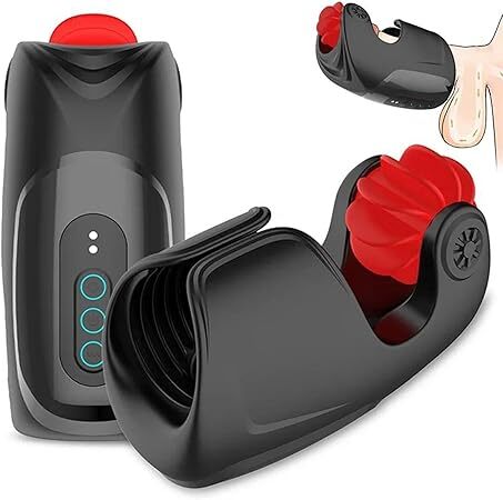 Elektrischer Masturbator Cup Handfrei mit 10 Vibrationen und 10 Rotation