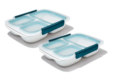 OXO Good Grips Prep and Go Leakproof 4.1 Cup Divided Container BPA Free (2 Pack)