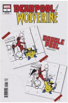 DEADPOOL / WOLVERINE #1  MARVEL COMICS 2025 DOODLE POOL VARIANT NM