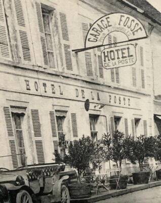hotel de la poste Garage Fosse For Automobiles Cars Vintage postcard France