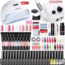 Set Manicure Estensioni Unghie Gel Acrilico Poly Gel con UV LED Lampada Unghie Gel Kit