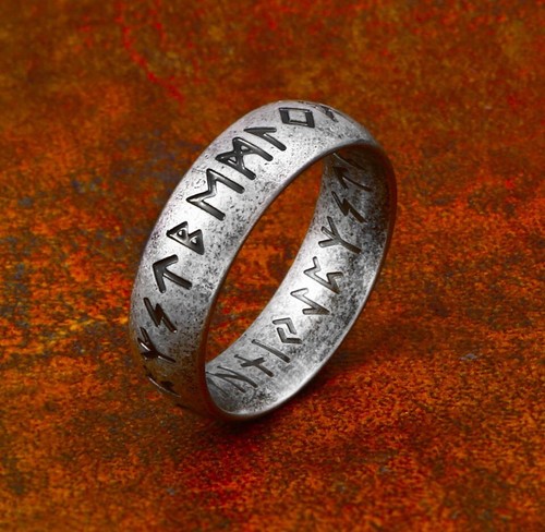 Ultimate Viking Rune Rings Stainless Steel Mens Celtic Norse Pagan Vintage Band - Picture 16 of 40
