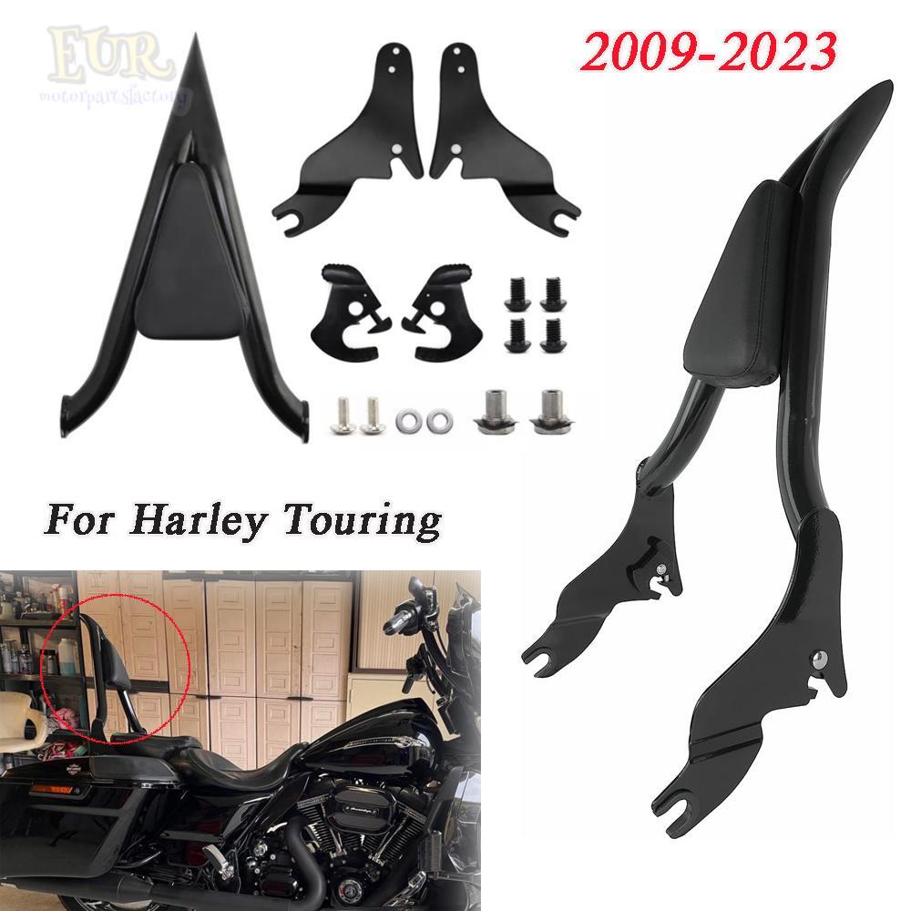 Detachable Rear Passenger Sissy Bar Backrest For Harley Touring Models 2009-2025 – 26 Inch, Black, With Pad - View #7