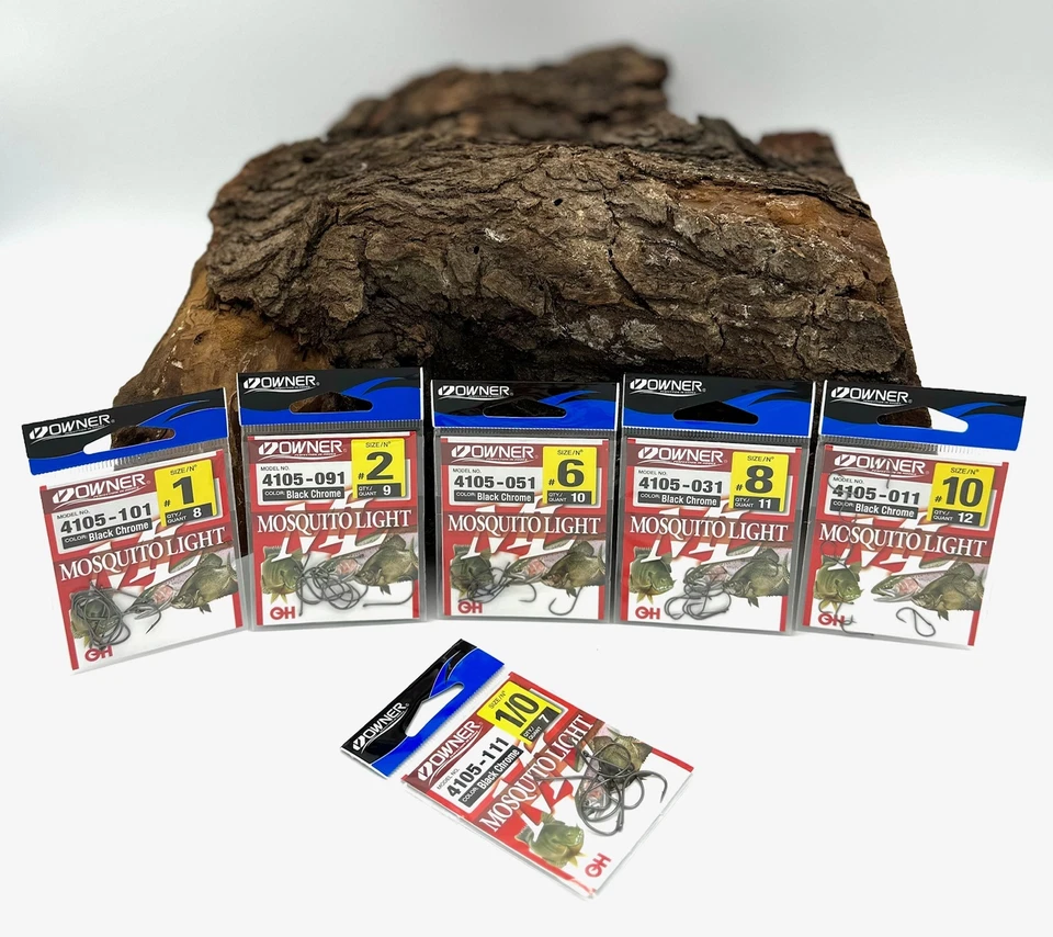 Balzer Owner Mosquito Light 4105 mit Öhr Gr. 1/0 1 2 4 6 8 10 Haken Dropshot