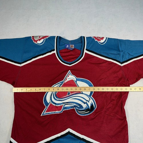 Starter Colorado Avalanche Ice Hockey NHL Jersey Men's Large Vintage Shirt - Picture 6 of 8