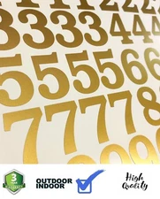 Lot of 40 Metallic Gold Color,Mailbox Numbers Decal, Stickers,[BOOKMAN BOLD]