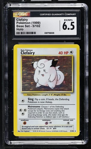 Clefairy graded CGC 6.5 for sale on eBay