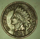 1905 Indian Head Penny; Good condition
