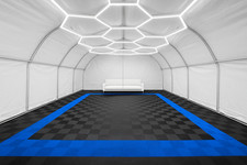 Vented Modular Interlocking Garage Flooring Tiles, Showroom, Outdoor, Detailing