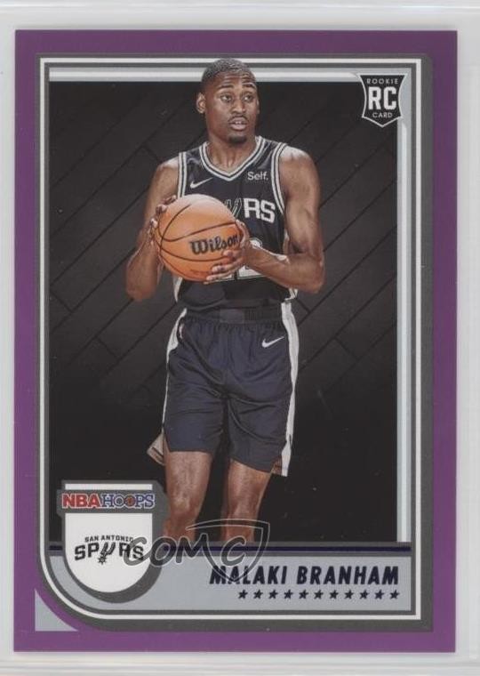 2022-23 Panini NBA Hoops Rookies Purple Malaki Branham #250 00gy