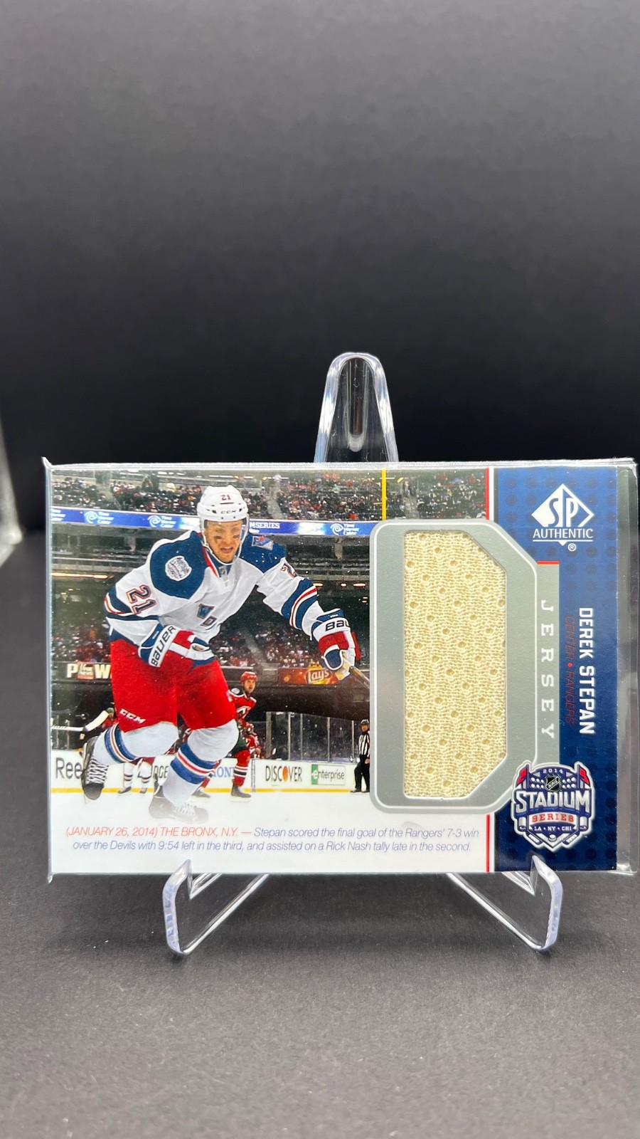 2014-15 Upper Deck SP Game Used Derek Stepan New York Rangers Patch Card