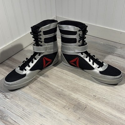 Reebok Boxing MMA UFC Boots CN4738, Mayweather, Strap/Buckle, Men\'s Size 12 Reebok Boxing Boot CN4738 Mens Black Nubuck Leather Athletic  main image 4