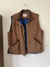 Cody James Vest Mens XL Brown Cotton Flannel Lined Western Workwear