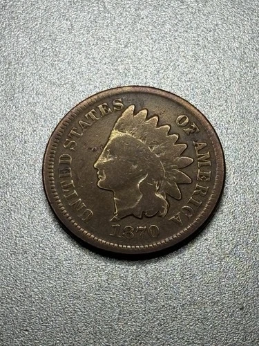 🔥1870 Indian Head Cent, Scarce Date, Very Good Cleaned, BID TO WIN🔥