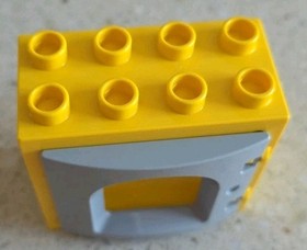 LEGO DUPLO - YELLOW AND GREY WINDOW X DIAMONDS - 10804 JUNGLE JUNGLE VINTAGE