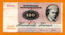 Denmark VF Note 100 Kroner 1972 P-51
