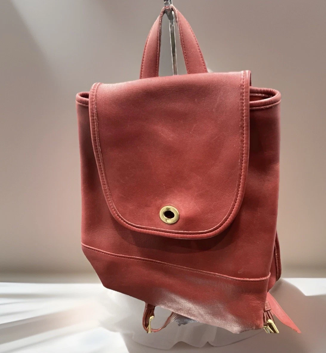 Vintage COACH Red Leather Backpack Glove-Tanned No. ELD-9791 DAYPACK