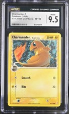 CGC 9.5 Charmander δ (Specie Delta) 49/100 EX Guardiani dei Cristalli Pokemon 2006