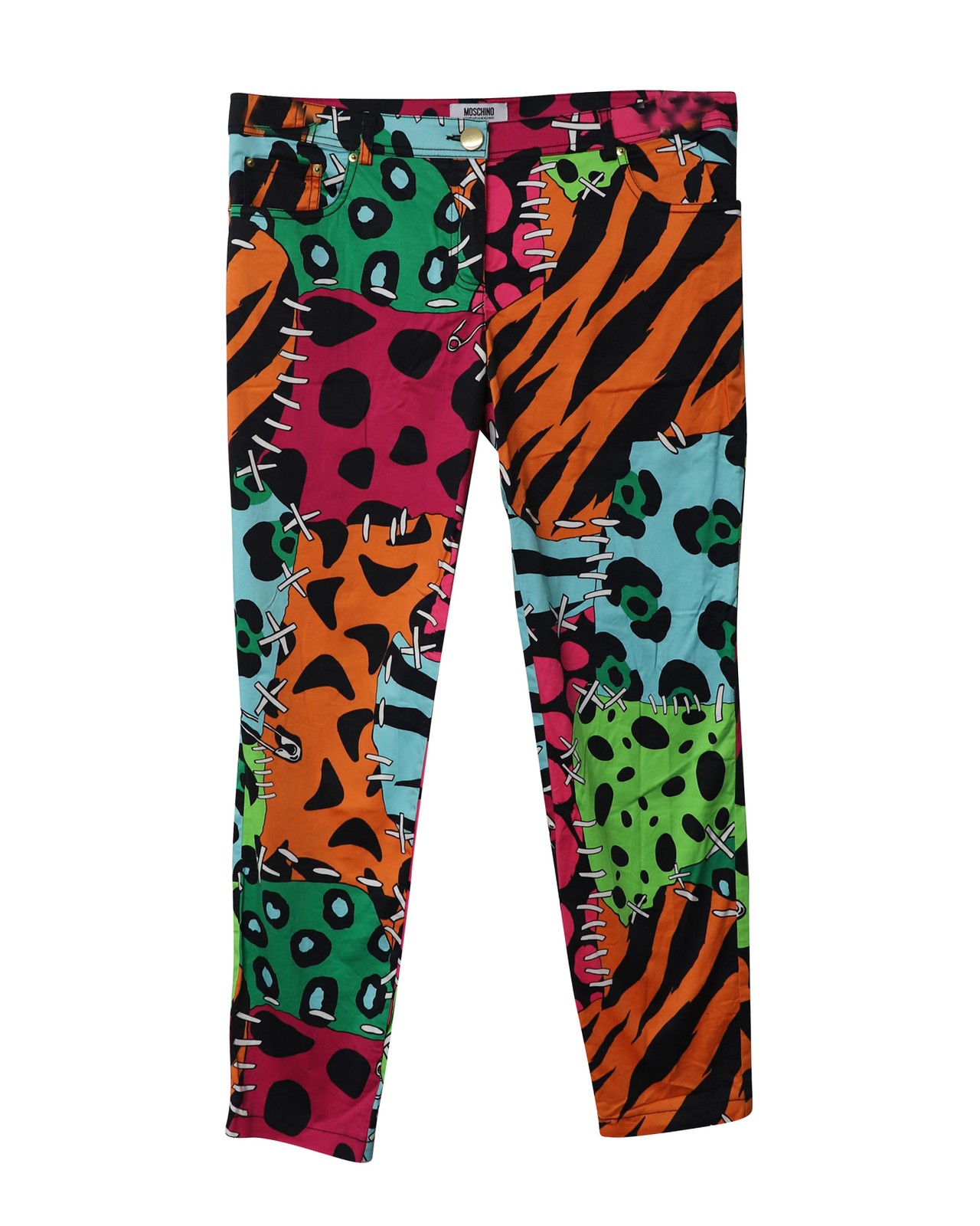 Moschino Patchwork Trousers With Illustrated Patt… - image 5