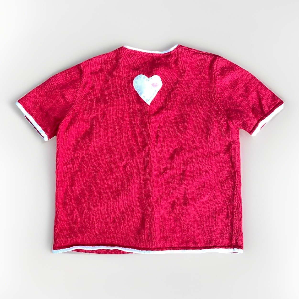 Patchwork Embroidered Granny core Button Up Sweat… - image 2