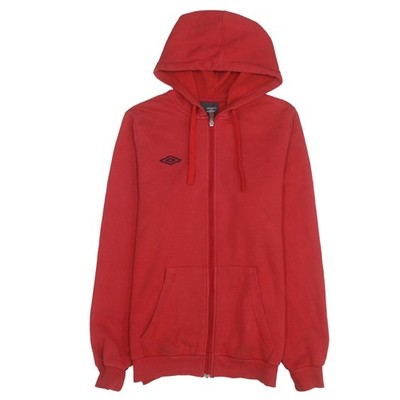 Umbro Herren Hoodie rot Full Zip Gr. M Sportswear Classic