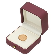 Coin Display Box, Coin Presentation Display Box Fit 25mm Coin, Red