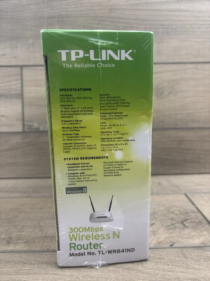 TP-Link TL-WR841ND 300mbps Wireless N Router. New And Sealed! - Image 4 of 4
