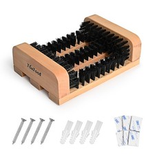 TonTool Wooden Boot Brush Scraper Outdoor - Scrubber - Mahogany