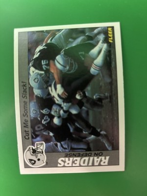 1988 Fleer Live Action Football Cut Me Some Slack! Los Angeles Raiders #24