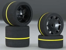 Johns Bsr Racing F4004 1:10 White/Gray Spec Combo Tires (Pack of 4)