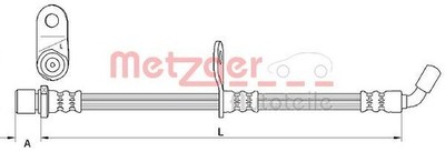 Original METZGER Bremsschlauch 4110907 für Subaru