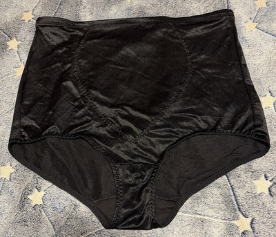 Bali Tummy Solutions Tummy Panel Shaping Briefs Underwear Black 8710 Satin 3XL