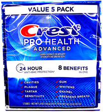Crest Pro-Health Advanced Whitening + Intensive Clean Toothpaste 5 x 5.8 Oz 1.08 per gallon