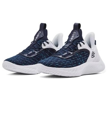 Size 13.5 - Under Armour Curry Flow 9 Team White Midnight Navy