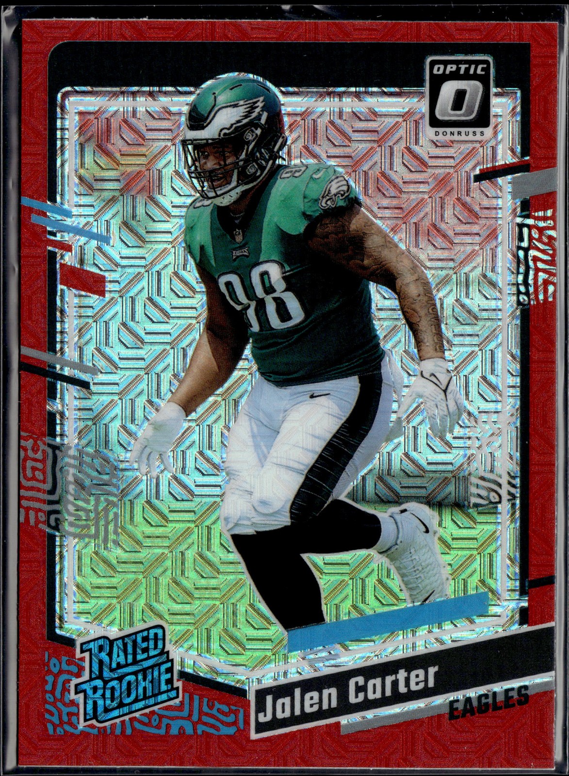 2023 Donruss Optic #281 Jalen Carter Red Mojo