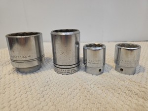 Lot of 4 Large 3/4” Drive, 3 Proto & 1 Williams USA 12 Point Sockets
