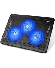 havit HV-F2056 15.6"-17" Laptop Cooler Cooling Pad - Slim Portable Black Blue