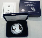 2013-W GEM Proof American Silver Eagle Dollar $1 Box & COA US Mint Bullion OGP