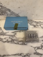 Heritage Brass Electrical Chrome Triple Light Switch