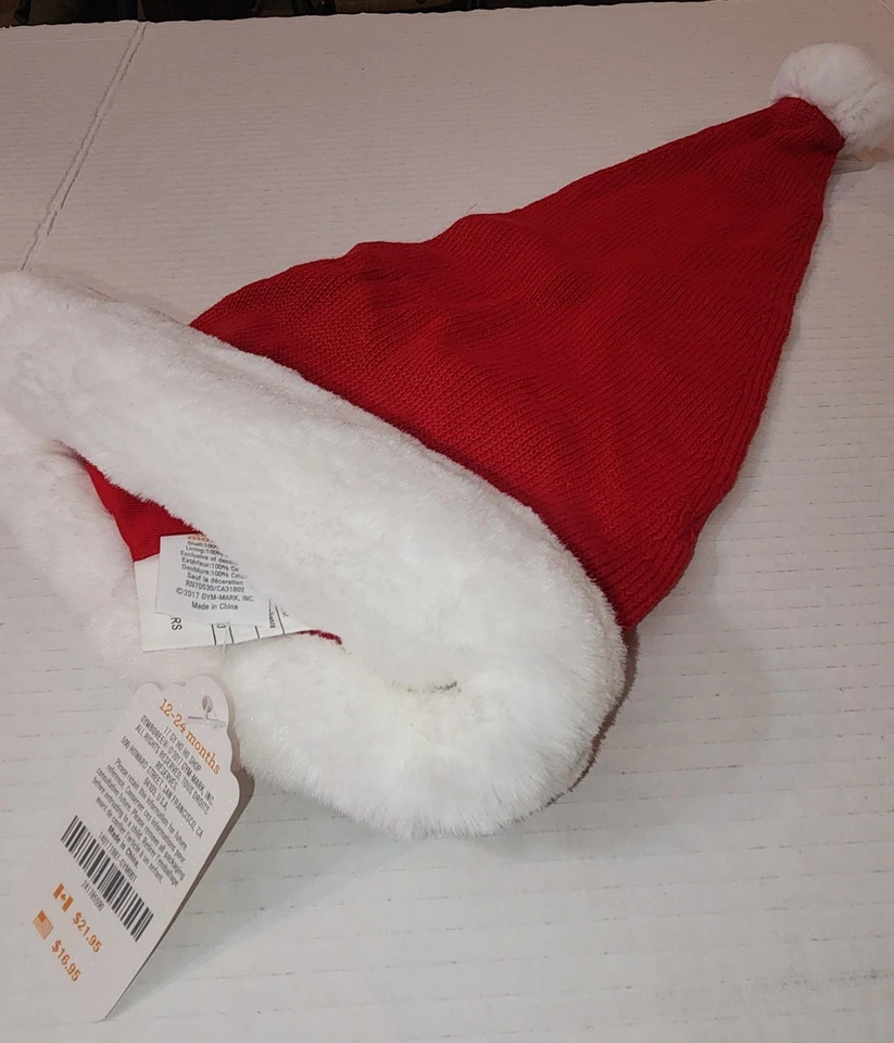 Sombrero de Papá Noel Gymboree para 12-24 Meses Nuevo con Etiquetas Vacaciones de Navidad Foto 2 de 4