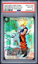 2026-08-09 · $124 · Dragon Ball Super Difference Of Status History of Son Goku BT14-029 PS