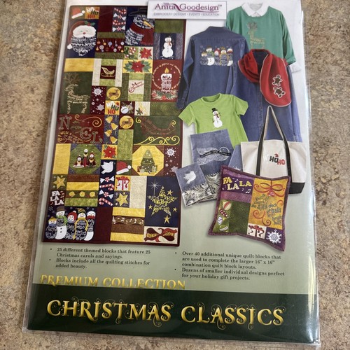 Christmas Classics Anita Goodesign Embroidery Machine Design CD and Book NEW