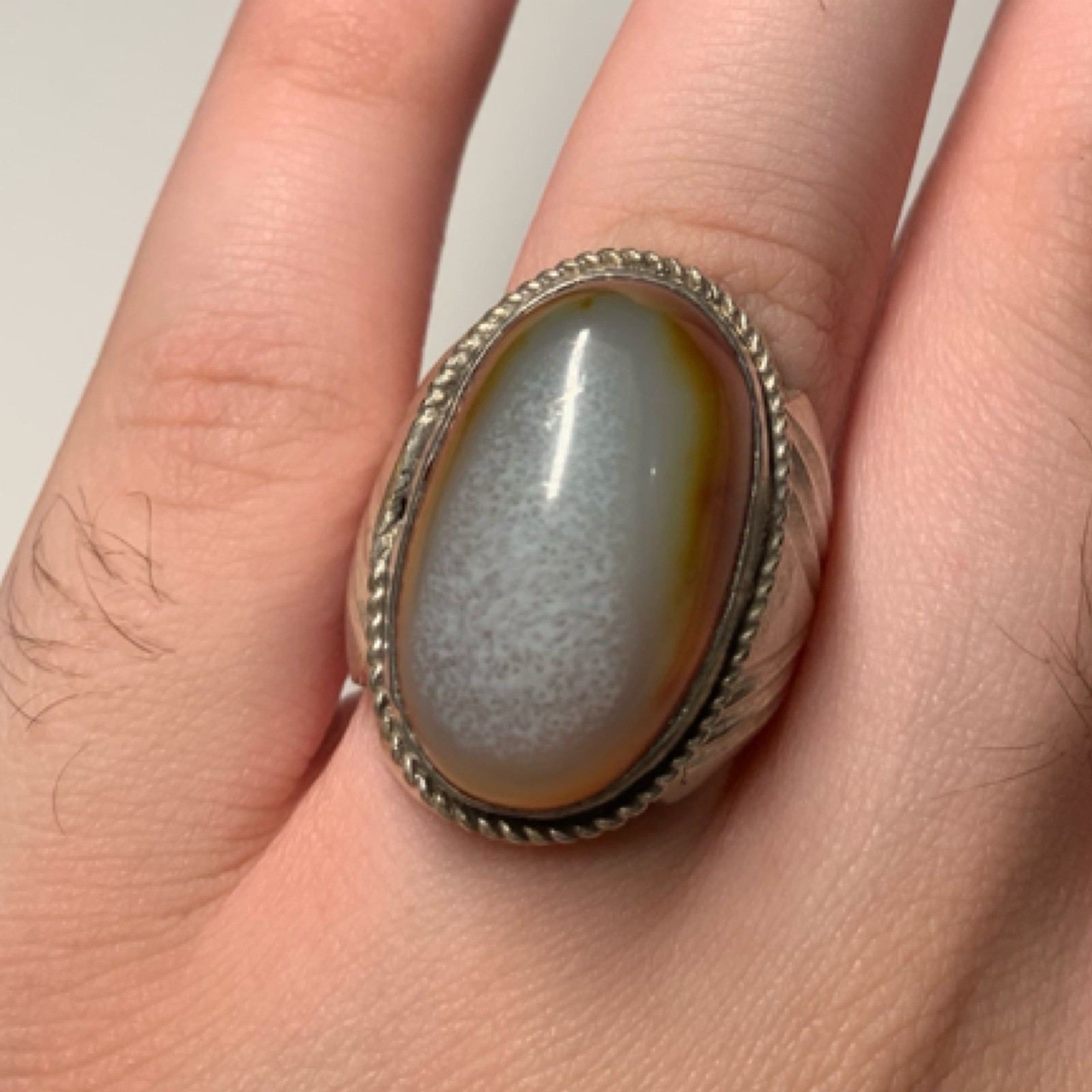 Exquisite Vintage Solid Silver Statement Ring wit… - image 11