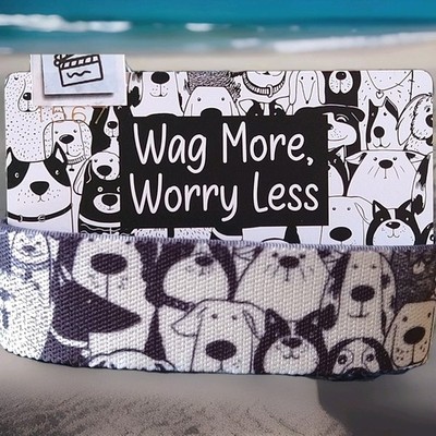 ZOX ''Wag more,Worry Less'' Strap W/ Card. (Size Medium.)  -Silver  