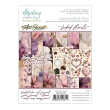 Mintay FADED FLORALS - 6x8 Art Journal Paper Pad 24 Sheets Junk Journal Cards