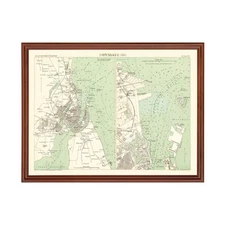 Old Map of Copenhagen 1888 - Vintage Denmark Art Wall Decor