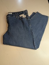 Women Old Navy High Rise OG Straight Secret Smooth Pockets Jeans Blue, Size 20