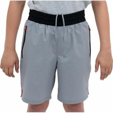 Wilson Youth Boys Gray Tech Shorts Drawstring Zip Pockets Gray Size Different